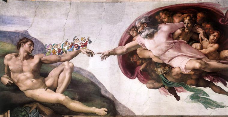 персонажи мультфилmмов в классических картинах, персонажи мультфильмов в шедеврах живописи