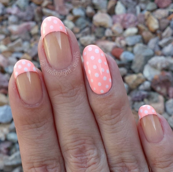 Ногти в горошек, dot nail