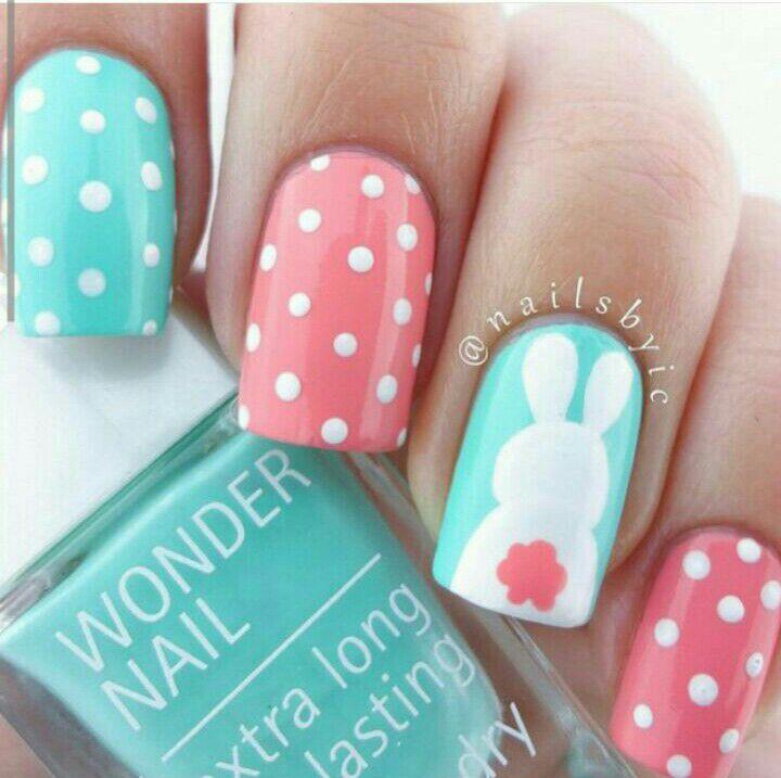 Ногти в горошек, dot nail