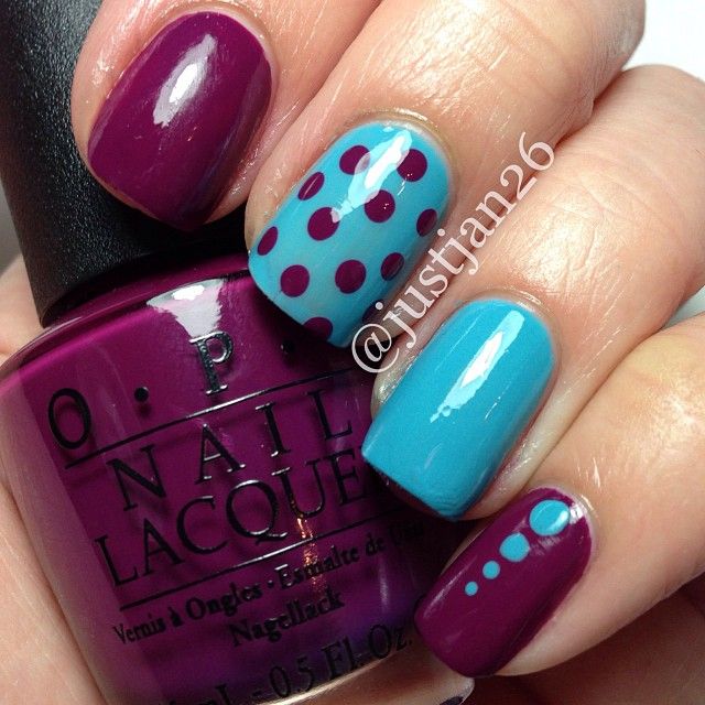 Ногти в горошек, dot nail