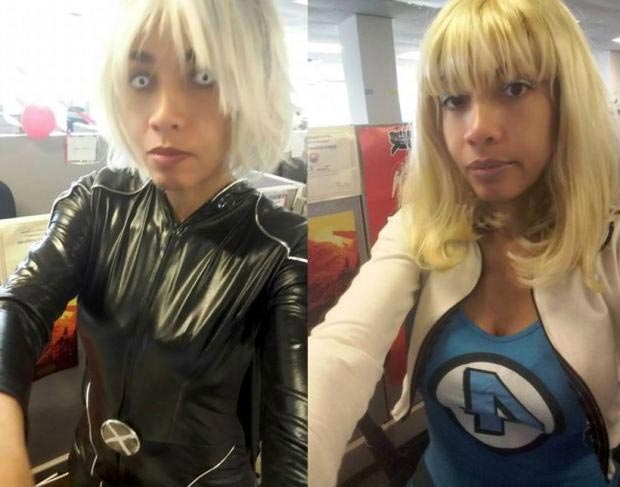 ходит на работу в новом костюме каждый день, Джун Ривас, June Rivas, стала ходить на работу в костюмах персонажей