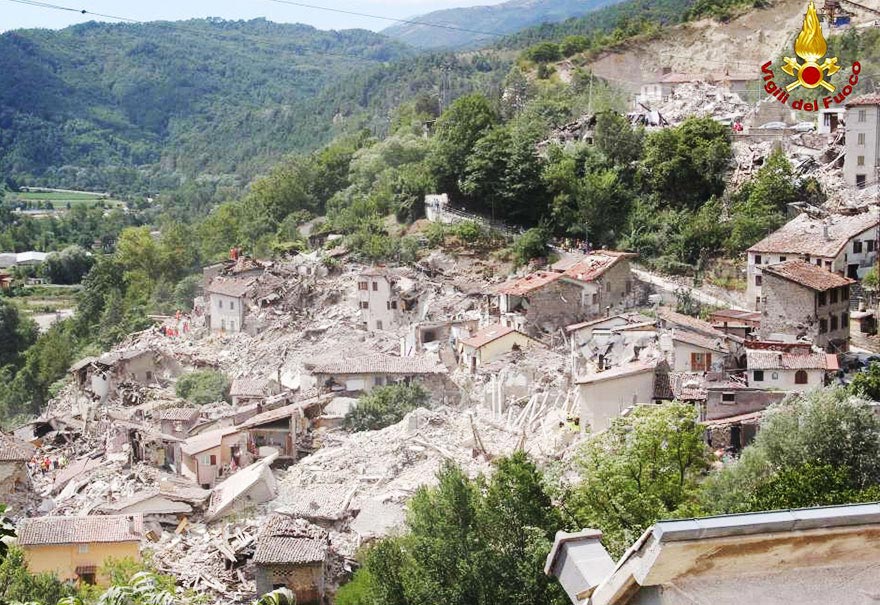 Италия до и после землетрясения, итальянские города до и после землетрясения