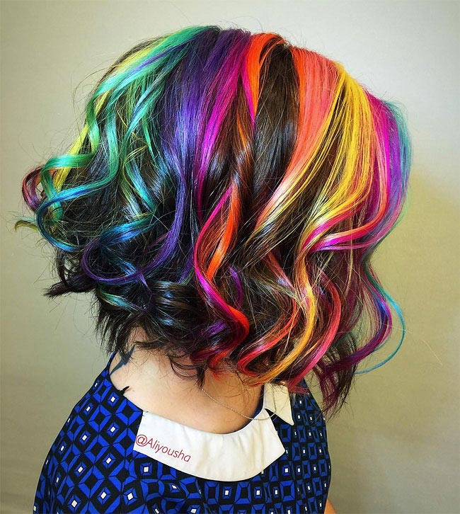 парикмахер Алия Аскарова, красочные прически, животные выбритые на затылках