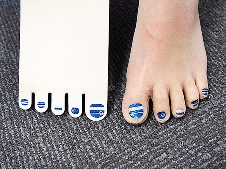 Японские колготки для ленивых, колготки с фейковым педикюром, колготки с накрашенными ногтями