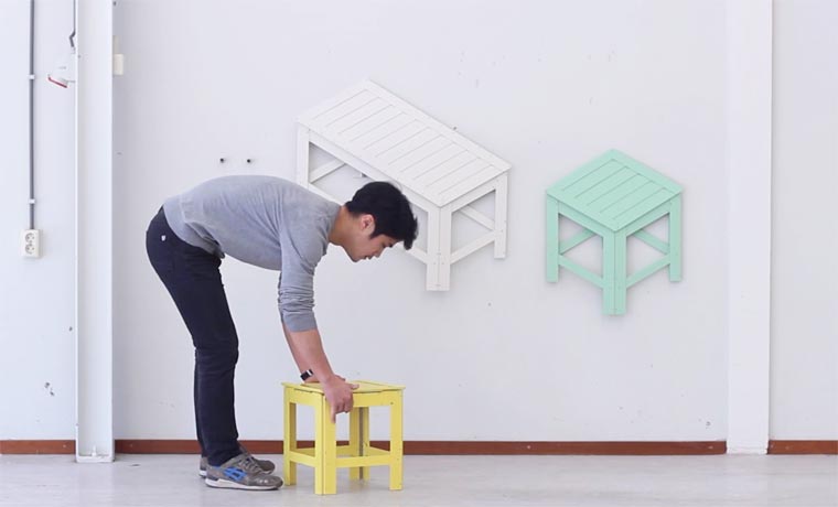 мебель из Из 2D в 3D, мебель оптическая иллюзия, из оптической иллюзии в реальную мебель