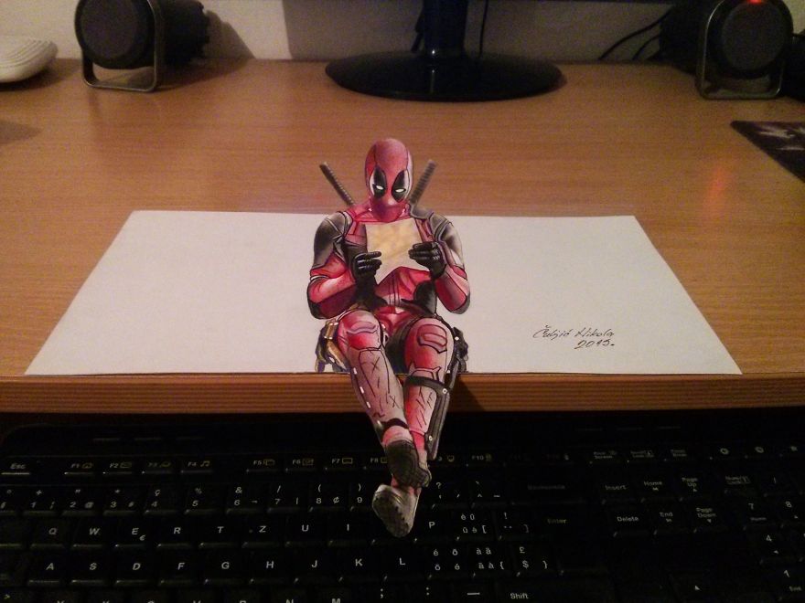 Сверхреалистичные 3D-рисунки, гиперреалистичные рисунки, Никола Чульич, Nikola Čuljić