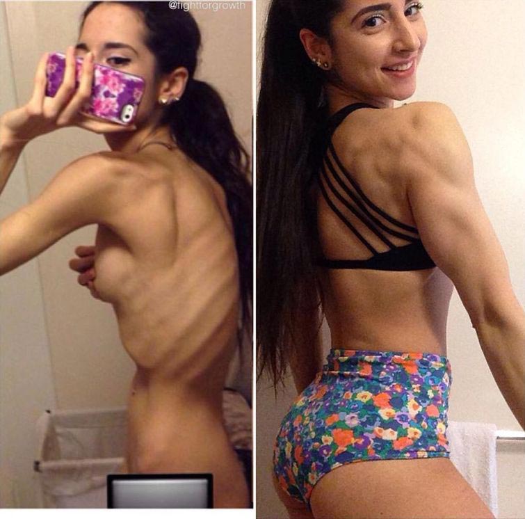 из анорексички в фитнес модель, анорексичка накачала мышцы, больная анорексией накачала мышцы, Сара Рамадан, Sarah Ramadan