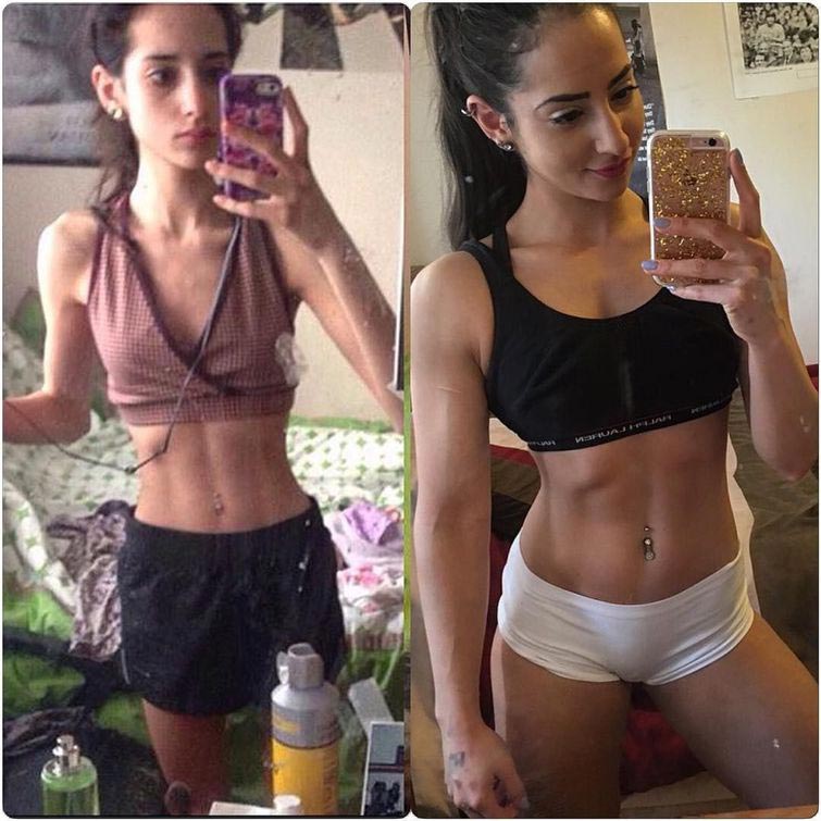 из анорексички в фитнес модель, анорексичка накачала мышцы, больная анорексией накачала мышцы, Сара Рамадан, Sarah Ramadan