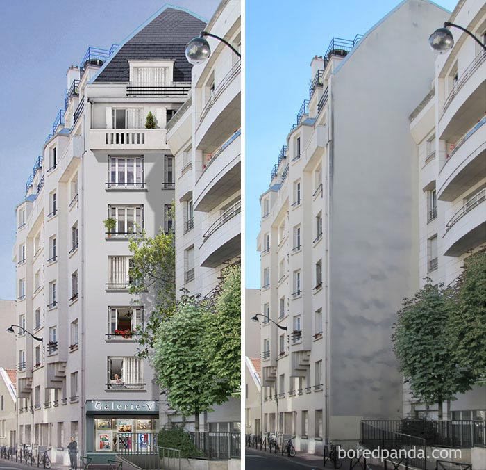 преображение домов до и после, дома до и после стрит-арта, работы уличных художников