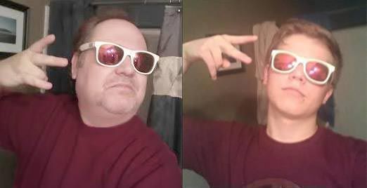 воссоздал селфи дочери, папа подколол дочь, отец спародировал селфи дочери