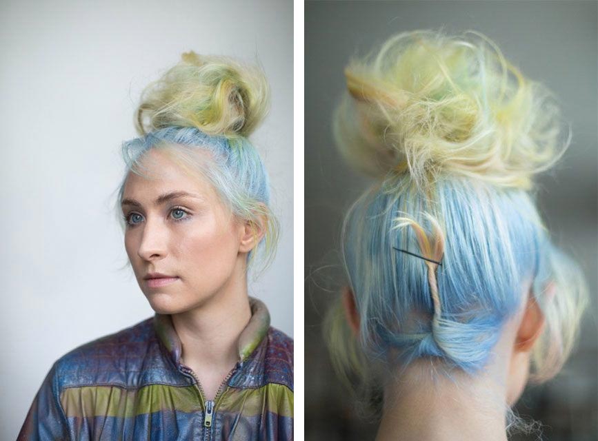 Девушка покрасила волосы в потрясное двухцветное омбре в стиле бойцовской рыбки двухцветное омбре, омбре в стиле бойцовской рыбки, покрасила волосы в стиле бойцовской рыбки