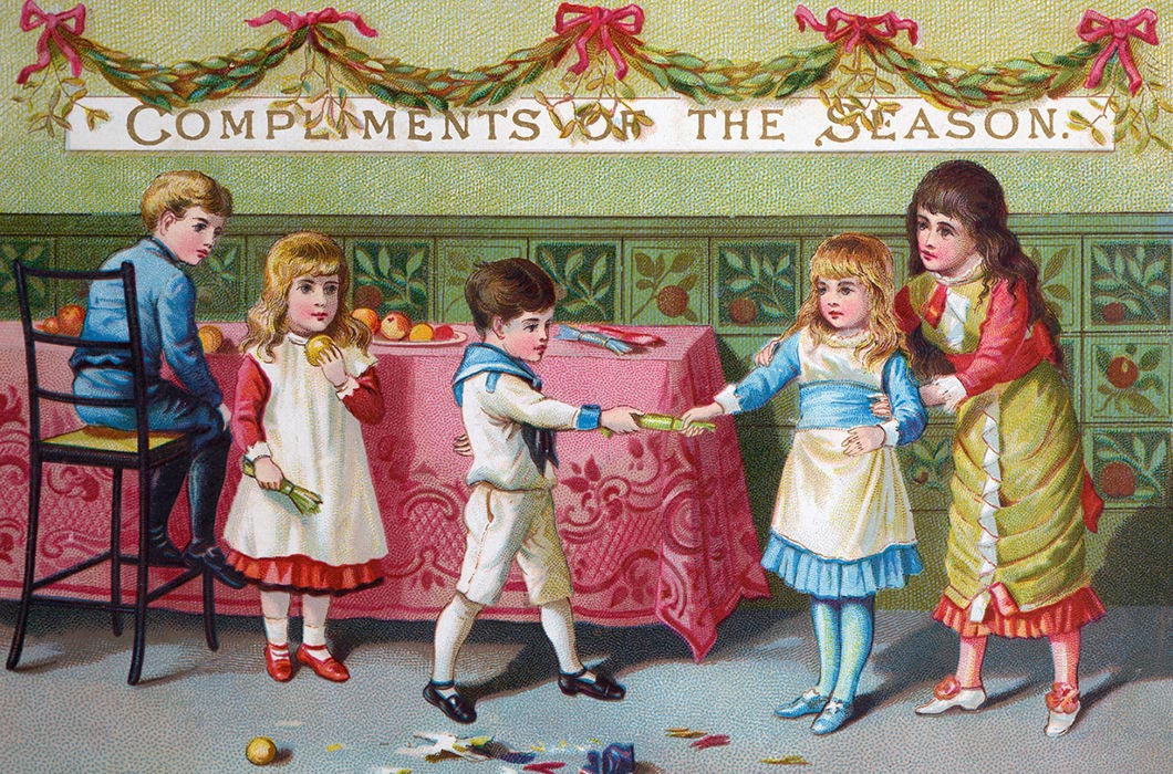 странные открытки, открытки новогодние