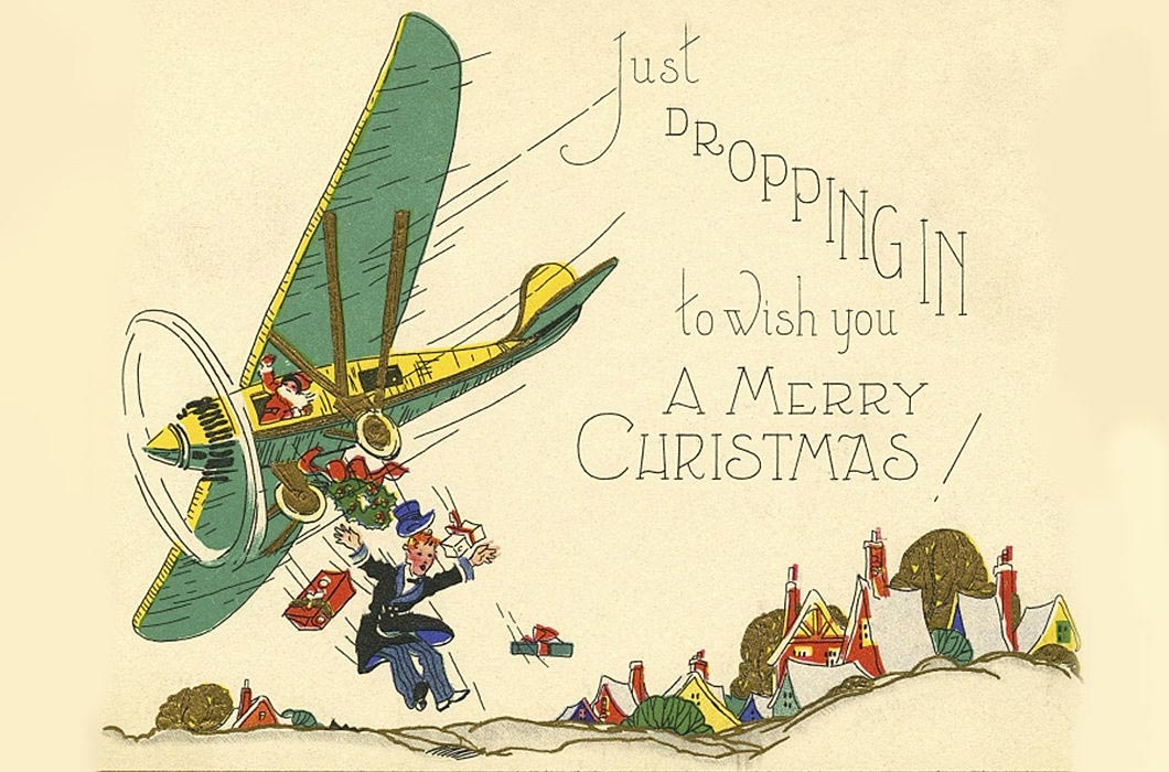 странные открытки, открытки новогодние