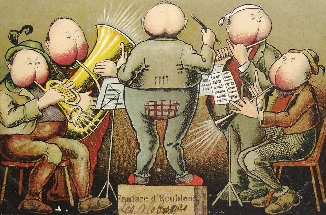 странные открытки, открытки новогодние