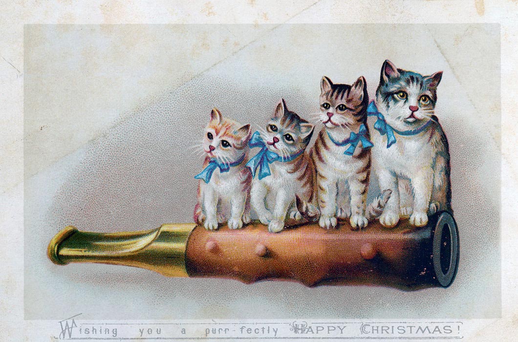 странные открытки, открытки новогодние