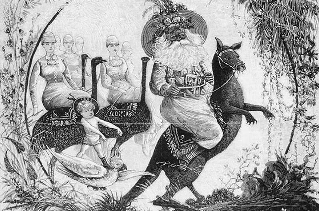 странные открытки, открытки новогодние