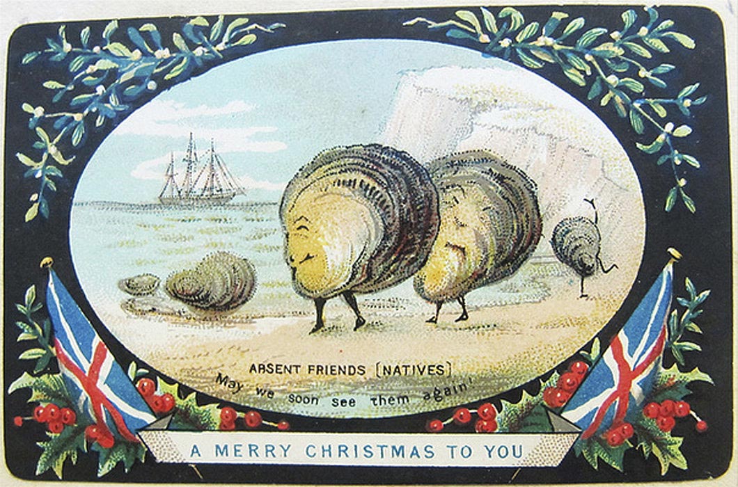 странные открытки, открытки новогодние