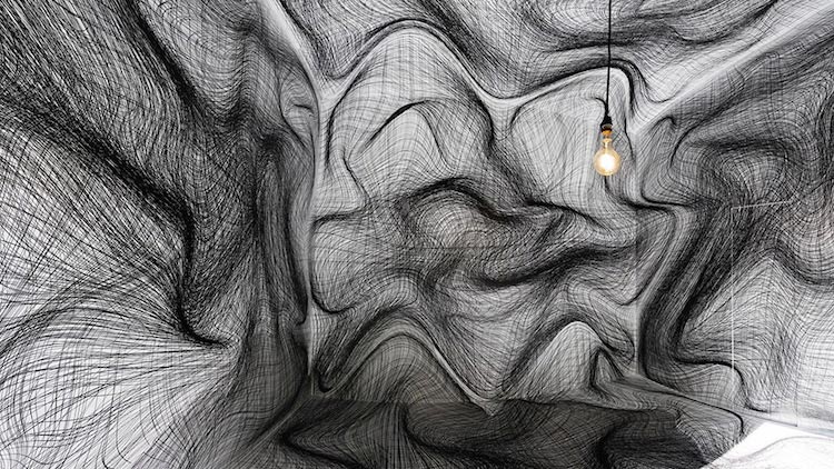 Дизайнер использует оптические иллюзии для создания галлюциногенных комнат галлюциногенные комнаты,галлюциногенный дизайн, Питер Коглер, Peter Kogler