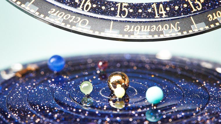 Планетарий на руке, часы показывающие движение планет, часы с планетами