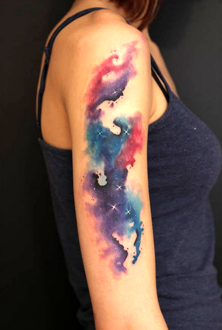 космические тату, татуировки на тему космоса. 