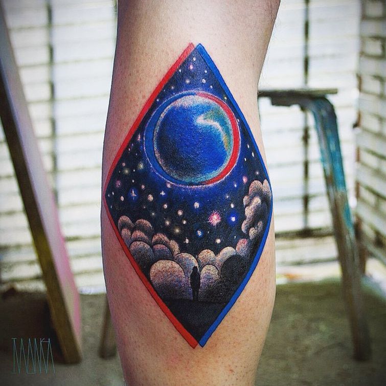 космические тату, татуировки на тему космоса