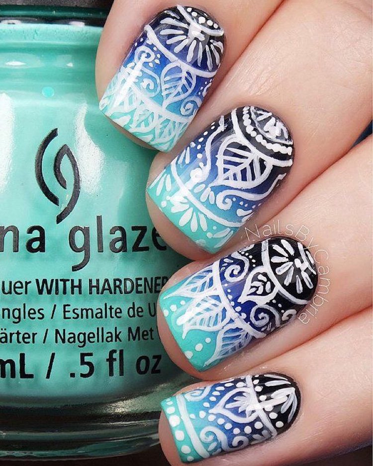 восточные мотивы в маникюре, маникюр в индийском стиле