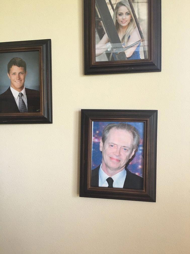 заменил семейные фото на фотографии Стива Бушеми, заменил фотографии членов семьи на Стива Бушеми