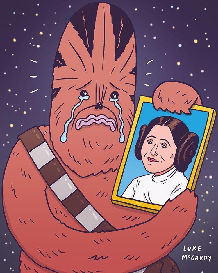 Художники почтили память Кэрри Фишер , Кэрри Фишер умерла, отчего умерла Кэрри Фишер