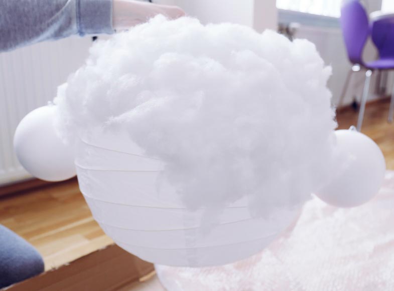 как сделать светящееся облако со снежинками, лампа светящееся облако со снежинками