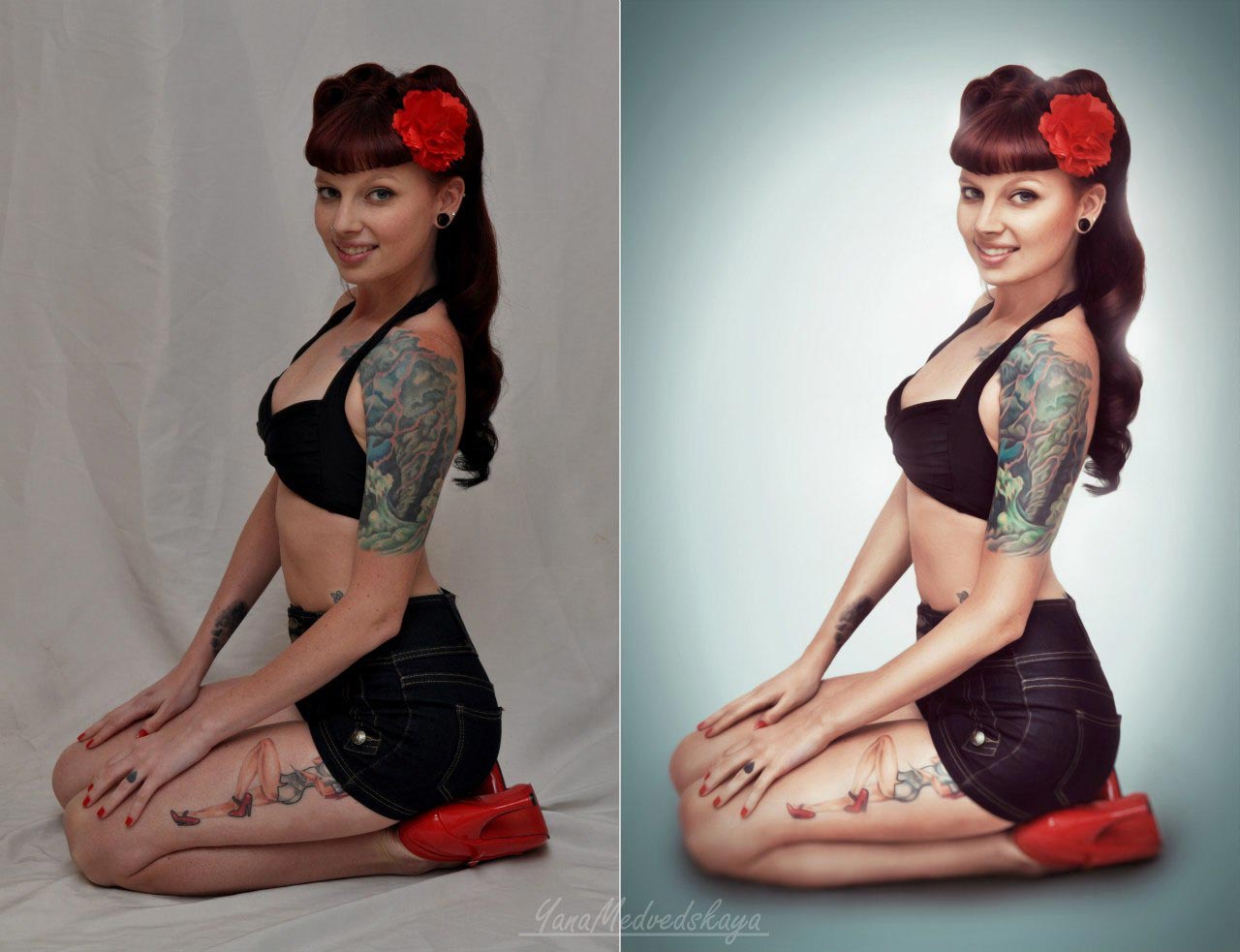 до и после фотошопа, красивый фотошоп