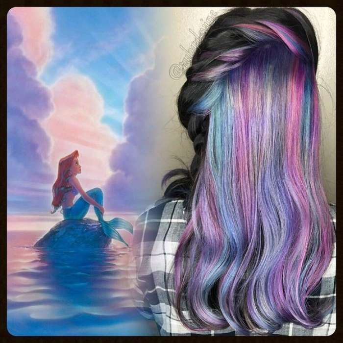 Частично окрашенные волосы — яркая изюминка, способная украсить любой образ Частично окрашенные волосы, несколько цветов на голове