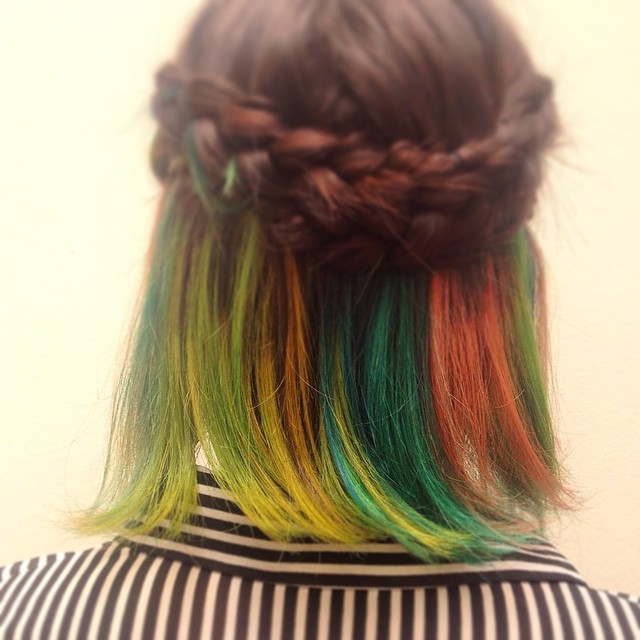 Частично окрашенные волосы — яркая изюминка, способная украсить любой образ Частично окрашенные волосы, несколько цветов на голове