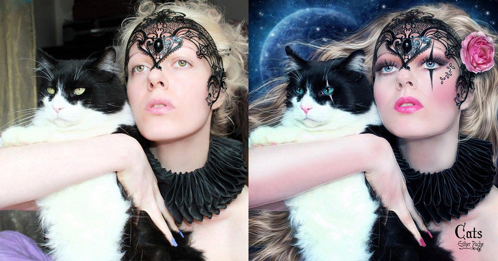 до и после фотошопа, красивый фотошоп