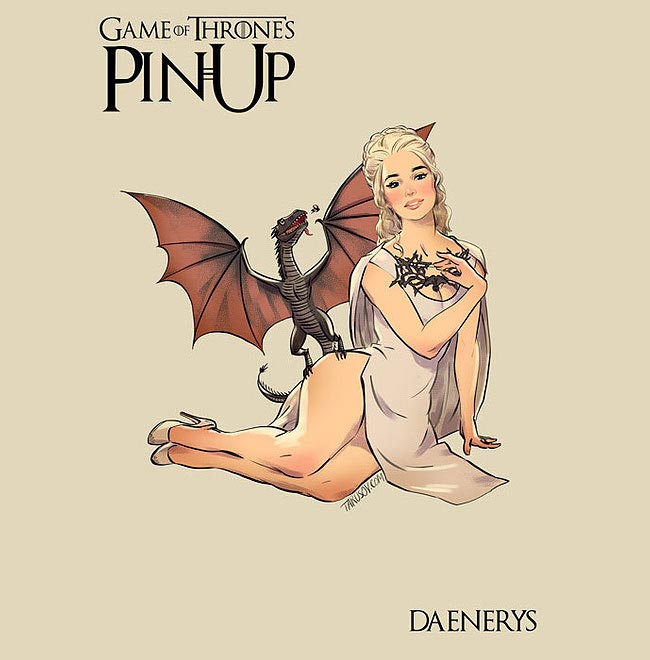 Героини «Игры престолов» в соблазнительных пинап-образах Андрей Тарусов, Игра престолов пинап, героини игры престолов пинап