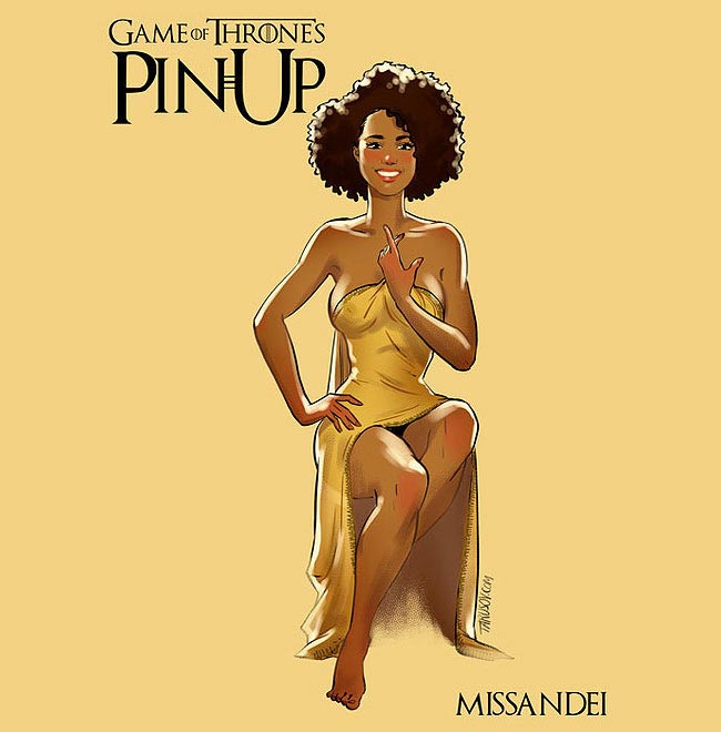 Героини «Игры престолов» в соблазнительных пинап-образах Андрей Тарусов, Игра престолов пинап, героини игры престолов пинап