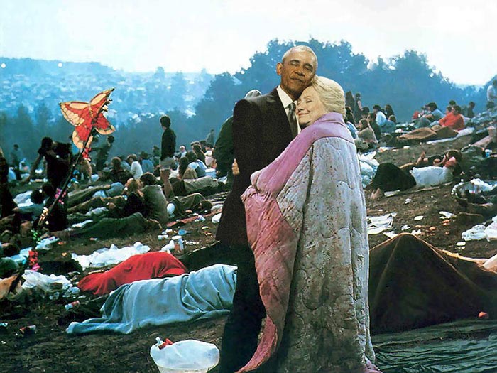 Объятия Обамы и Хилари Клинтон битва фотошоперов, Обама и Хилари Клинтон обнялись фотошоп,  Обама и Хилари Клинтон фотожабы