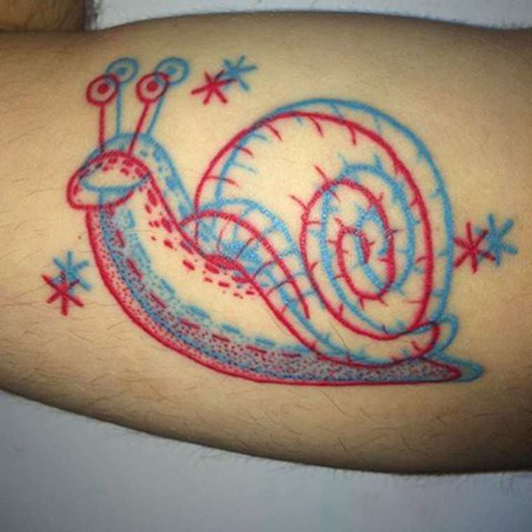 3D татуировки, татуировки 3D эффект, татуировки анаглиф