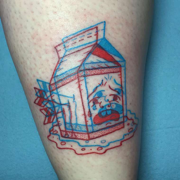 3D татуировки, татуировки 3D эффект, татуировки анаглиф