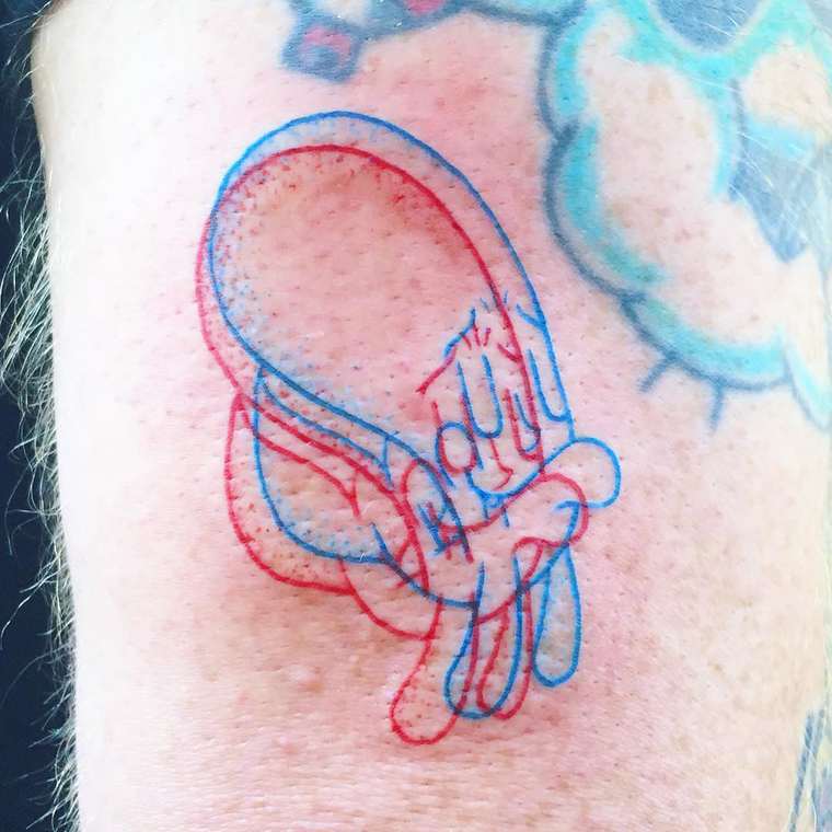 3D татуировки, татуировки 3D эффект, татуировки анаглиф