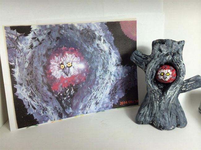 детские каракули в реальные статуэтки, детские рисунки в фигурки