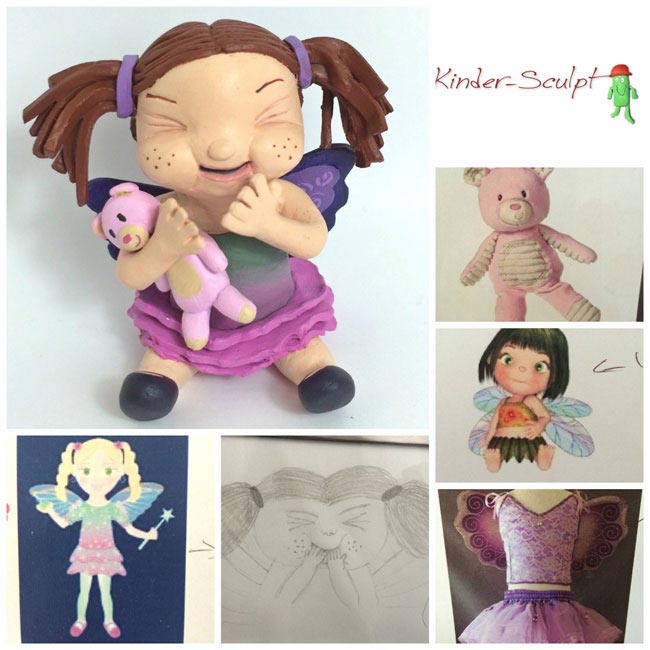 детские каракули в реальные статуэтки, детские рисунки в фигурки