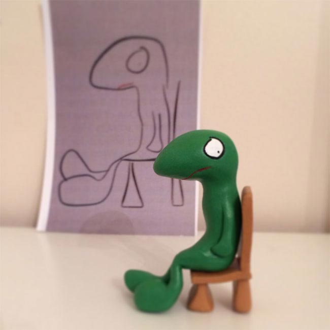 детские каракули в реальные статуэтки, детские рисунки в фигурки
