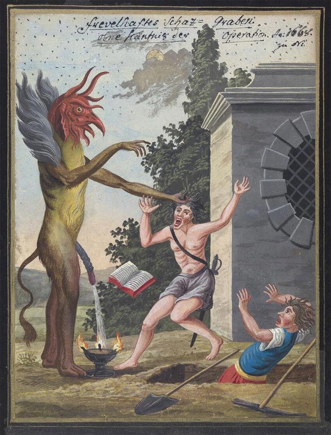 Дьявол и его слуги: демонические иллюстрации оккультной книги 18 века Дьявол и его слуги, иллюстрации оккультной книги