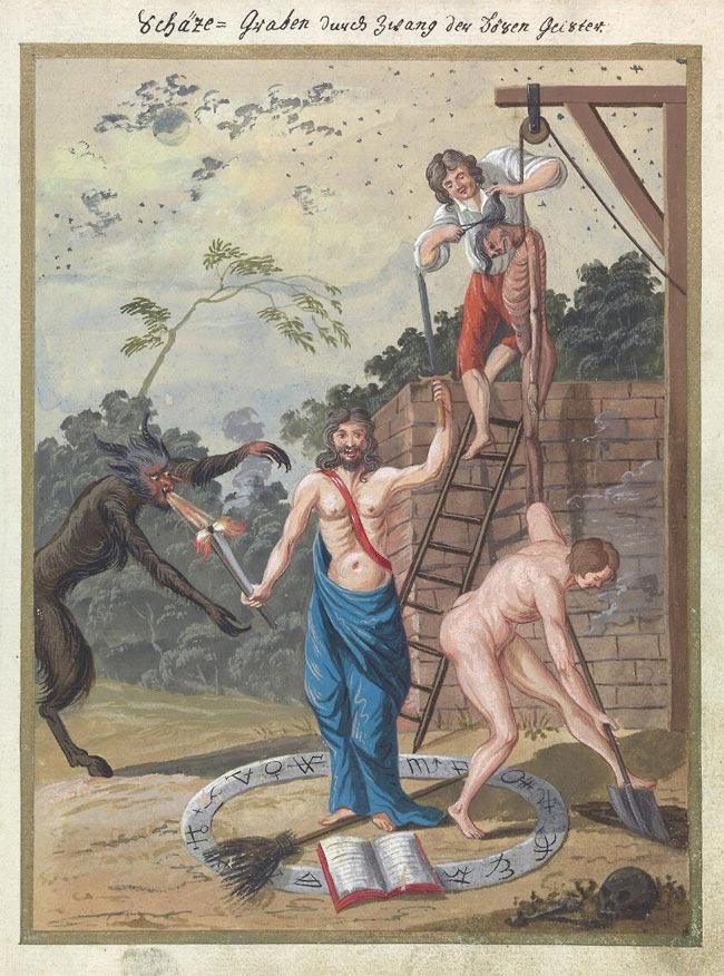 Дьявол и его слуги: демонические иллюстрации оккультной книги 18 века Дьявол и его слуги, иллюстрации оккультной книги