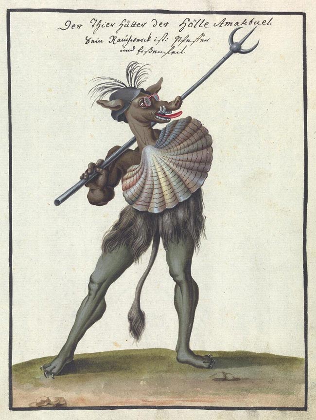 Дьявол и его слуги: демонические иллюстрации оккультной книги 18 века Дьявол и его слуги, иллюстрации оккультной книги