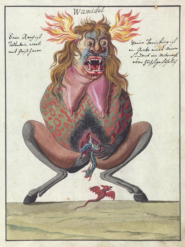 Дьявол и его слуги: демонические иллюстрации оккультной книги 18 века Дьявол и его слуги, иллюстрации оккультной книги