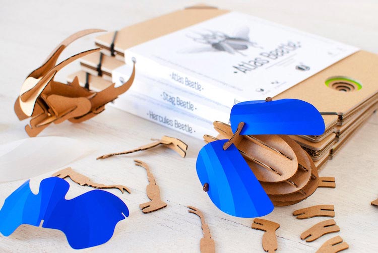 3D-пазлы из бумаги, жуки из бумаги, Джуп Боурс, Joop Bource