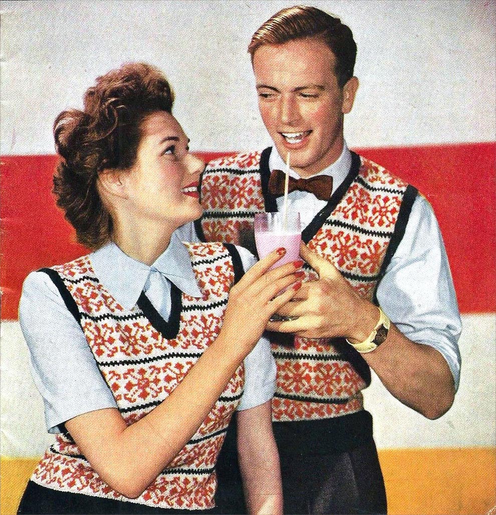 Нелепые наряды из каталогов одежды, Нелепые наряды 60-80-х годов, Нелепые наряды предлагалось носить парами