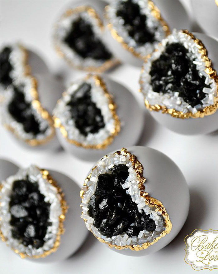 Сладости с жеодами, съедобные кристаллы