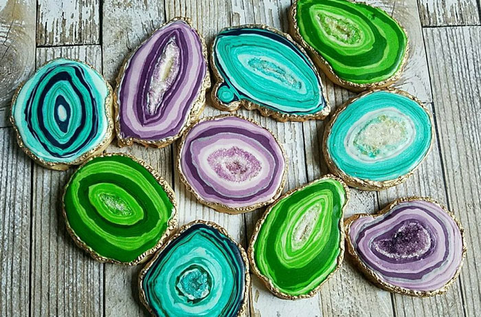 Сладости с жеодами, съедобные кристаллы